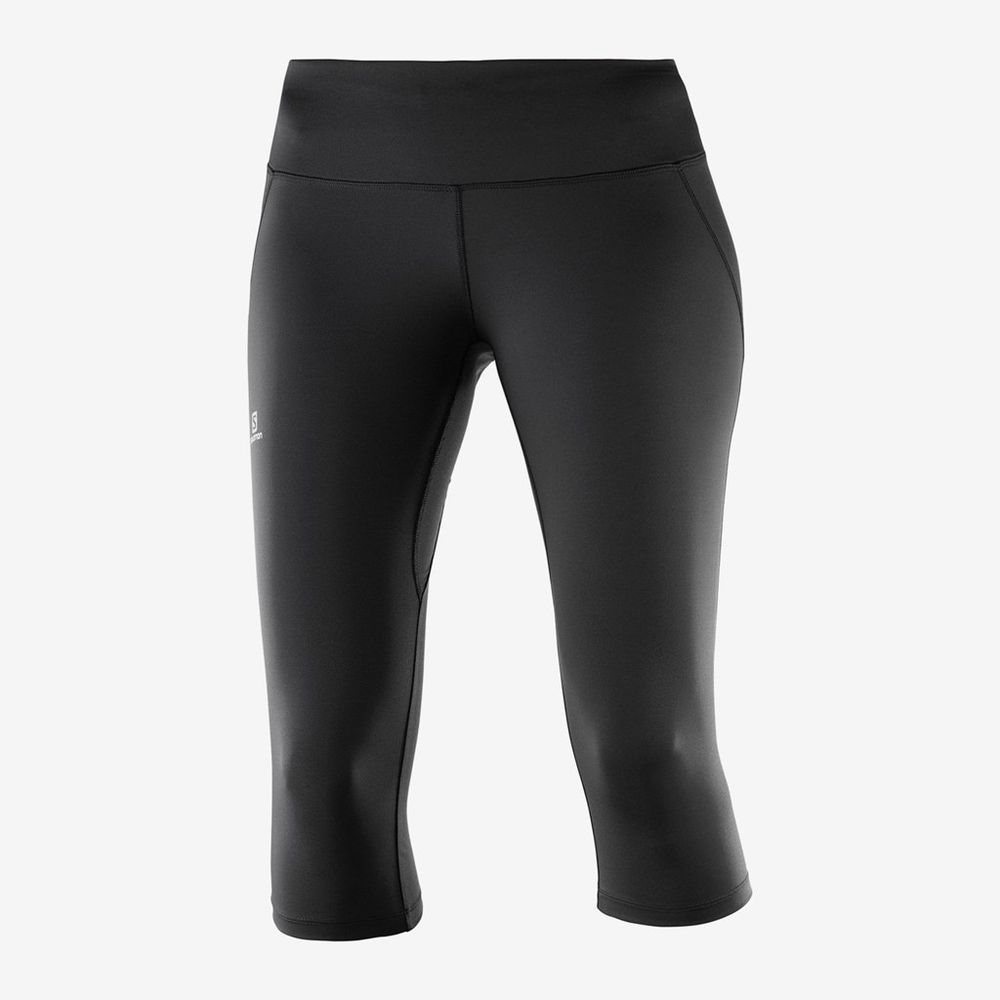 SALOMON AGILE MID Philippines - Women's Tights - Black | 782534-JUH